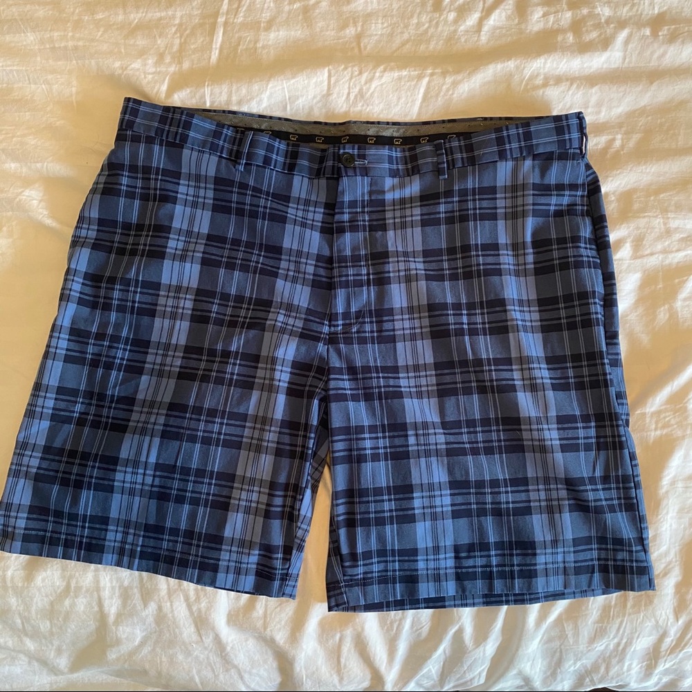 Men’s Blue Plaid Jack Nicklaus Golf Shorts